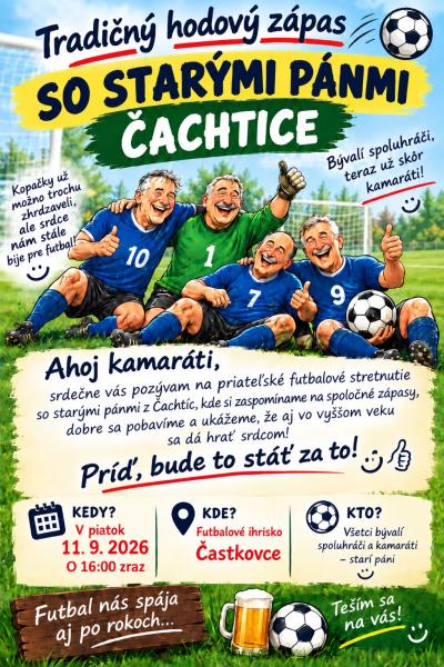 Tradičný hodový zápas so starými pánmi Čachtice